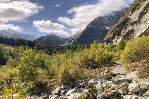 Über eine Moräne im Val Ferret