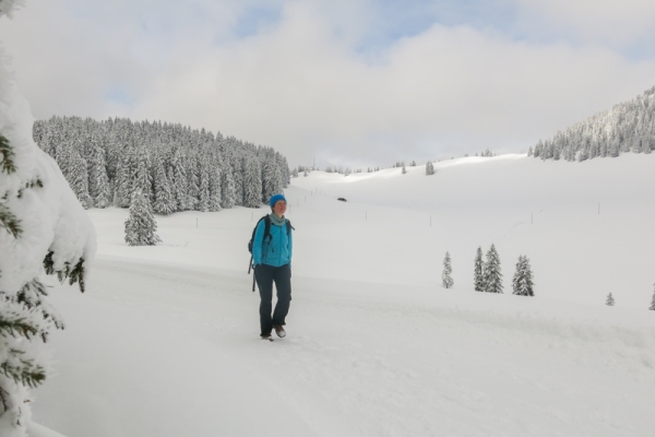 La crête du Bäderegg sous la neige