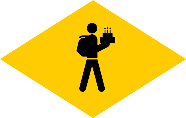Losange «Happy Birthday»