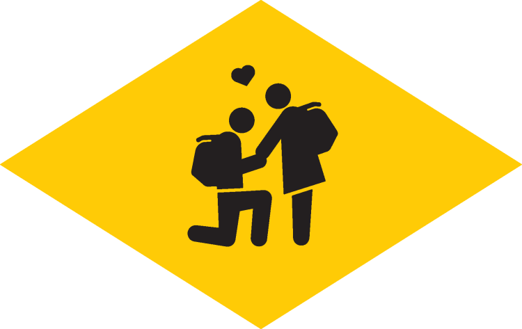 Losange «Oui, je le veux!»