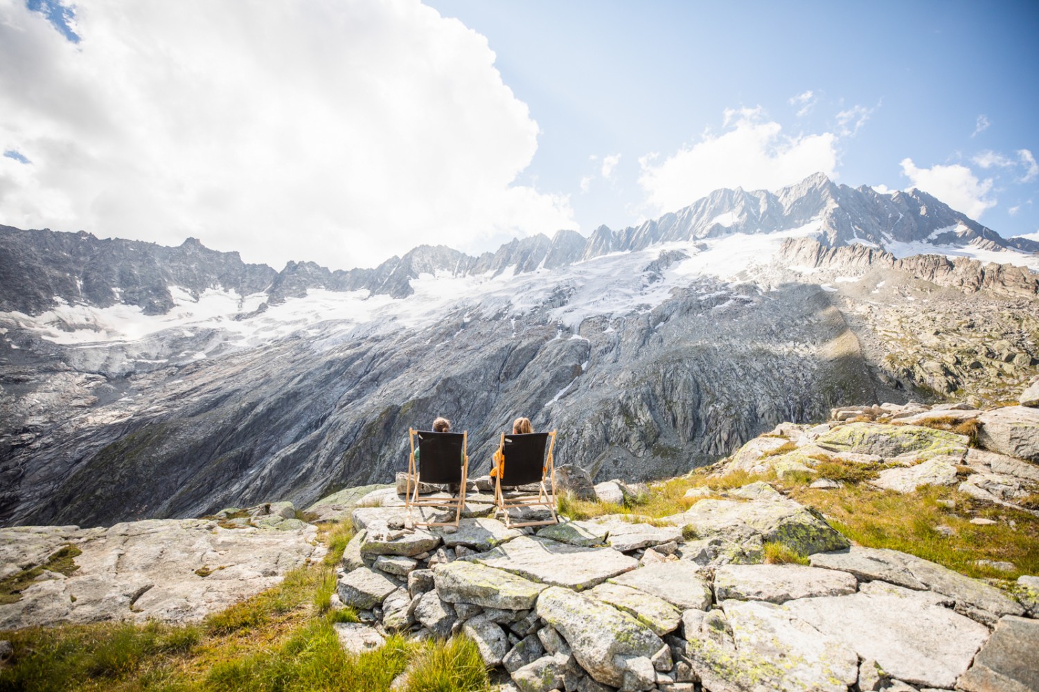 Die Aussicht von der Dammahütte auf den Dammagletscher ist atemberaubend. Bild: Wanderblondies