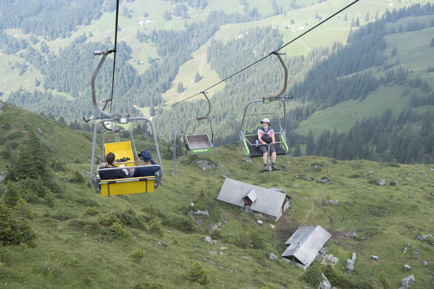 Descente en télésiège vers l’Alpboden. Photo: Markus Ruff