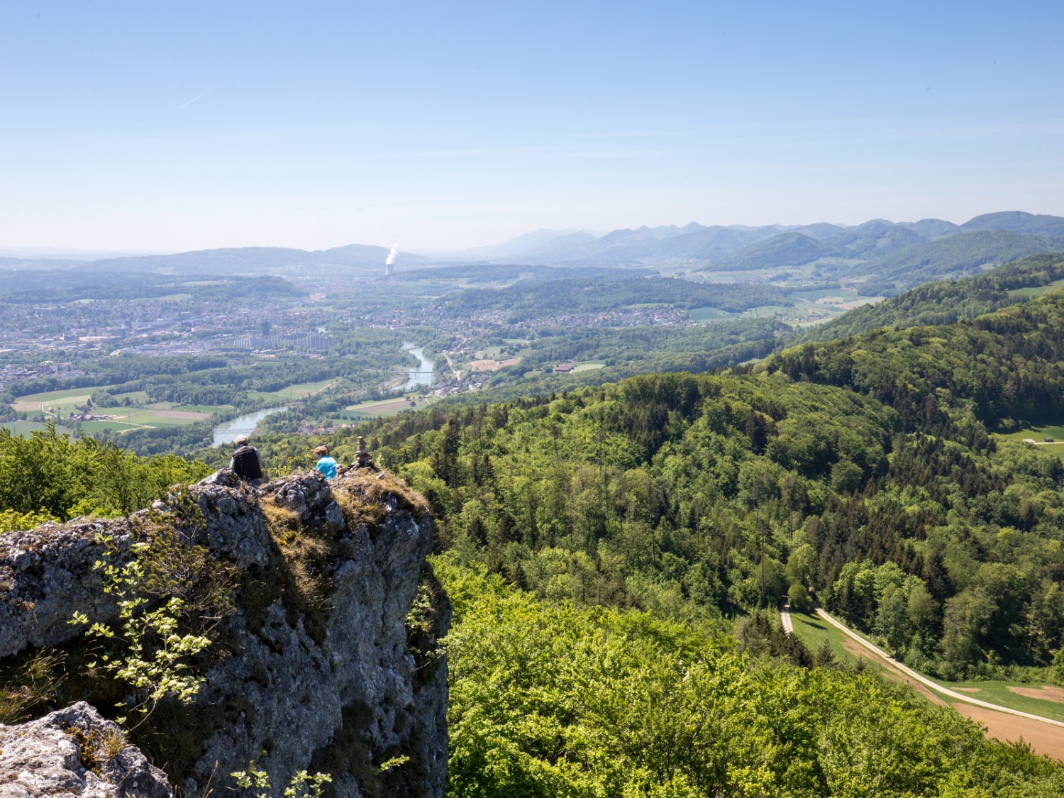 Depuis la Gisliflue, le panorama s’étend d’Aarau jusqu’aux Alpes. Photo: Daniel Fleuti