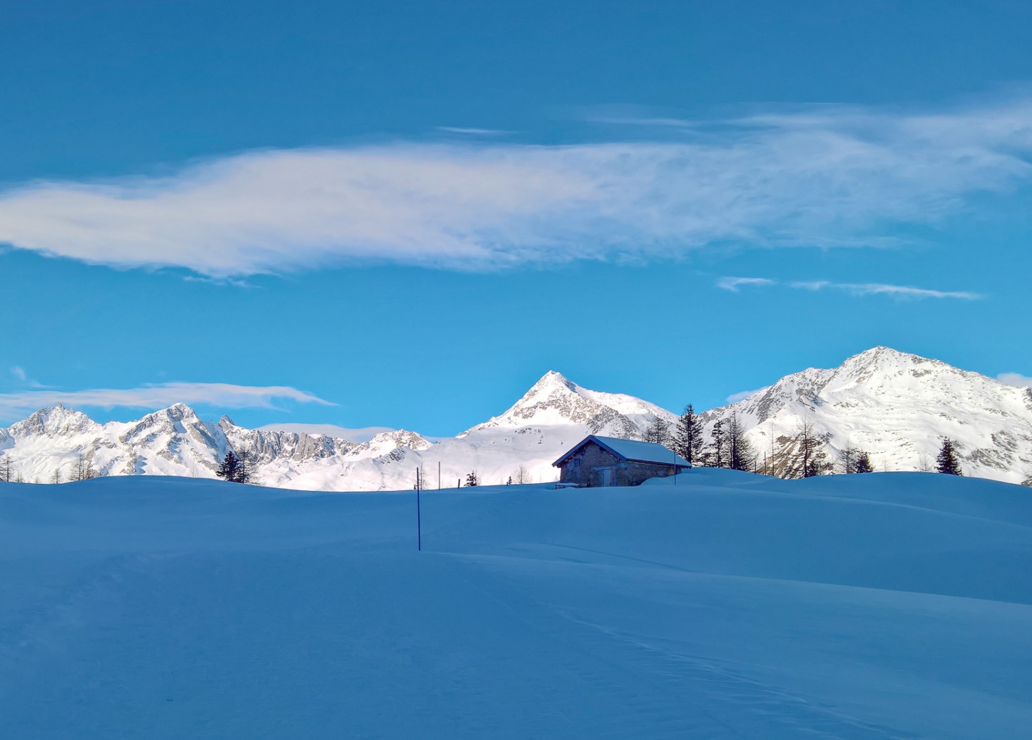 S'habiller chaudement recommandé: vue depuis Cascina Nuova sur la région du Gotthard. Photo: Andreas Staeger