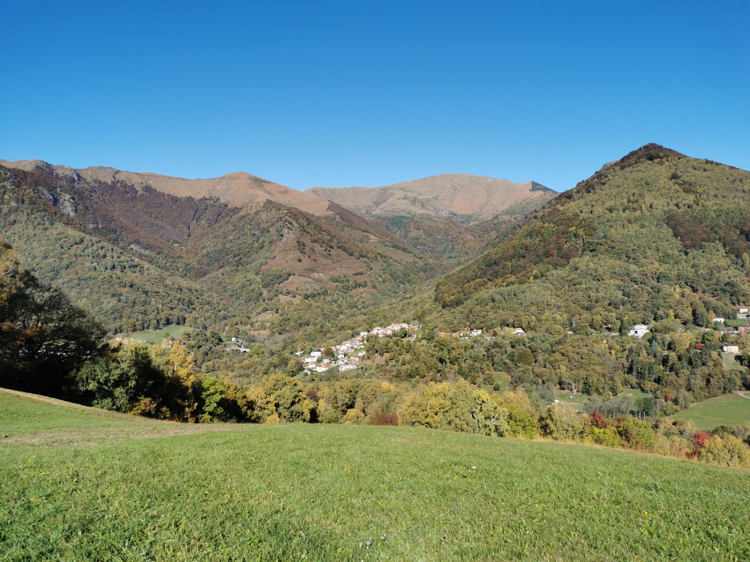 Con boschi rigogliosi, il Monte Gradicciòli sembra ancora più brullo. 
Immagine: Andreas Staeger