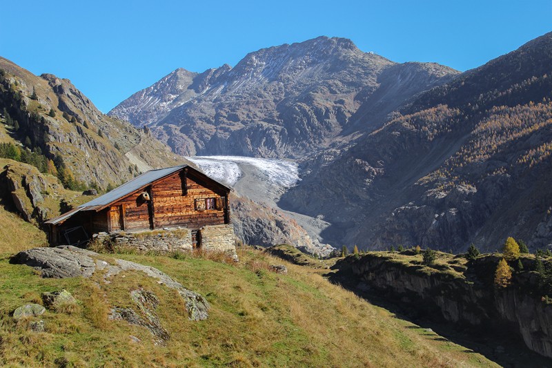 Vieille cabane d’alpage à Oberaletsch.
Photo: Andreas Sommer