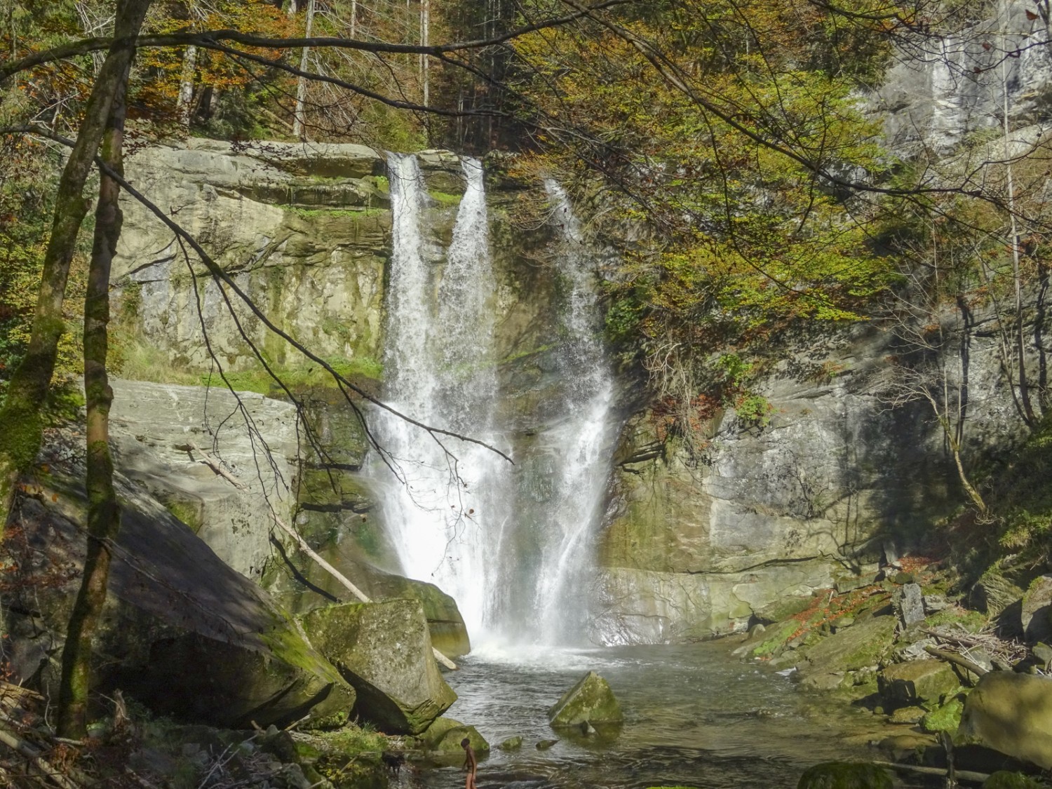 Der Höchfall liegt versteckt im Rotbachtobel. Bild: Sabine Joss