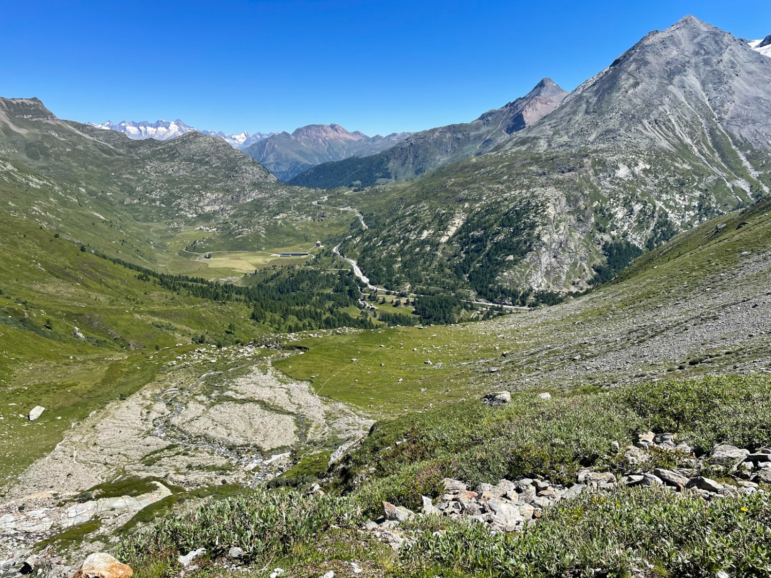 Vue sur le col de Simplon depuis le lac de Sirwoltusee. Photo: Rémy Kappeler