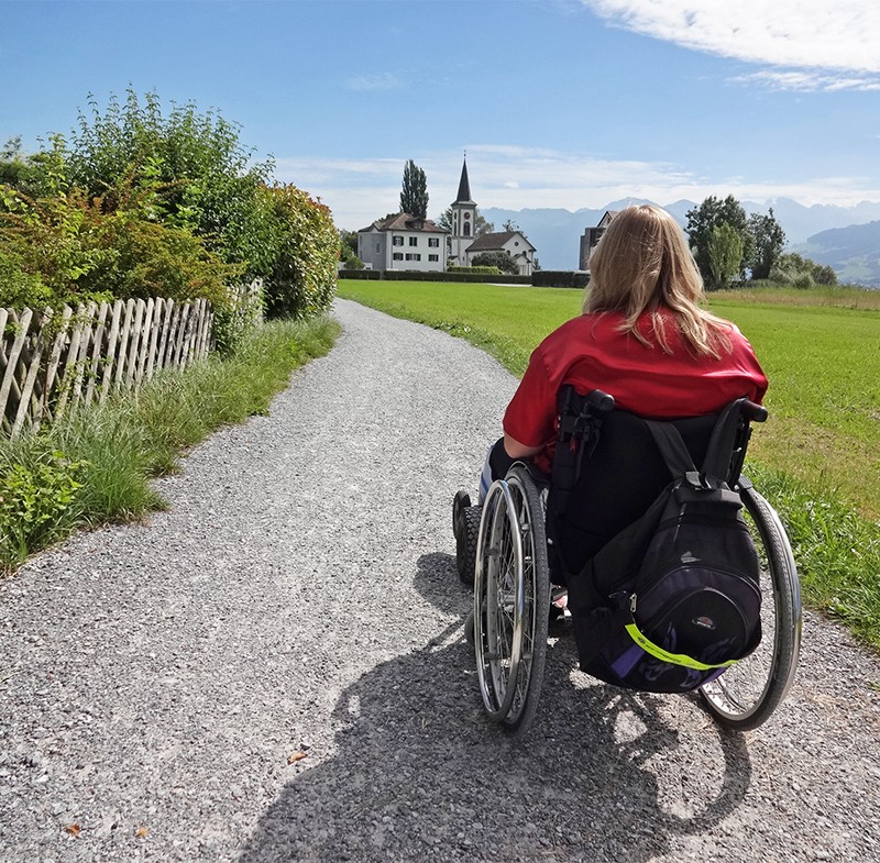 Le chemin est accessible en fauteuil roulant.