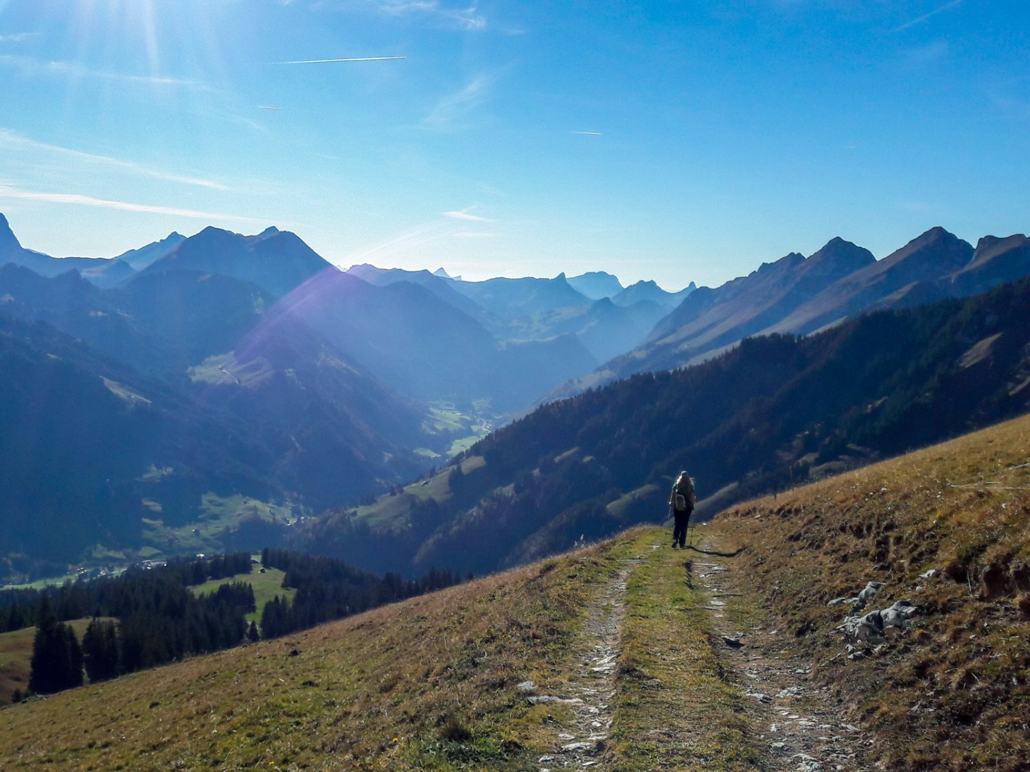 La descente vers Rohrbode commence. Photo: Patrick Salzmann