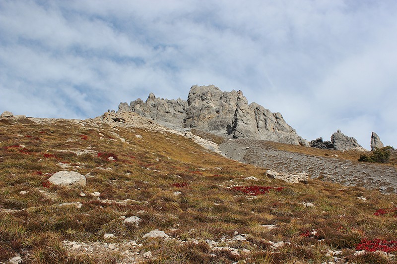 Zu Beginn der Wanderung führt der Weg rund um den Munt da la Bescha. Bilder: Nik Carnal