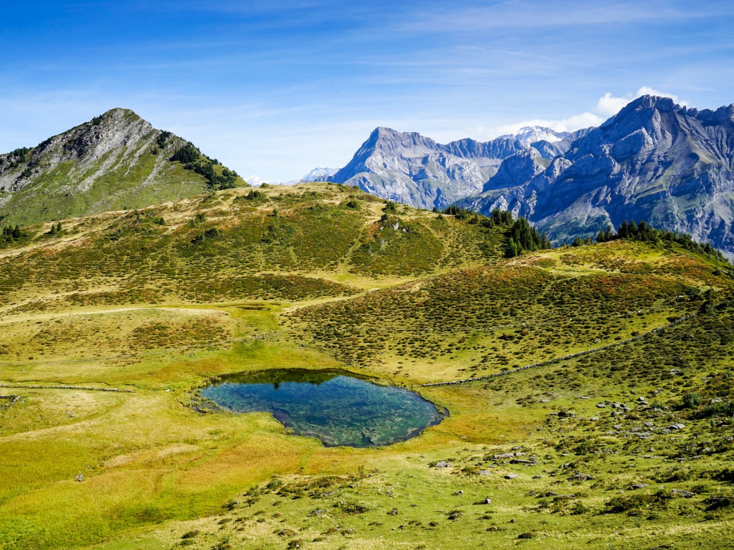 Un lac sans nom sous le col de Voré. Photo: Fredy Joss