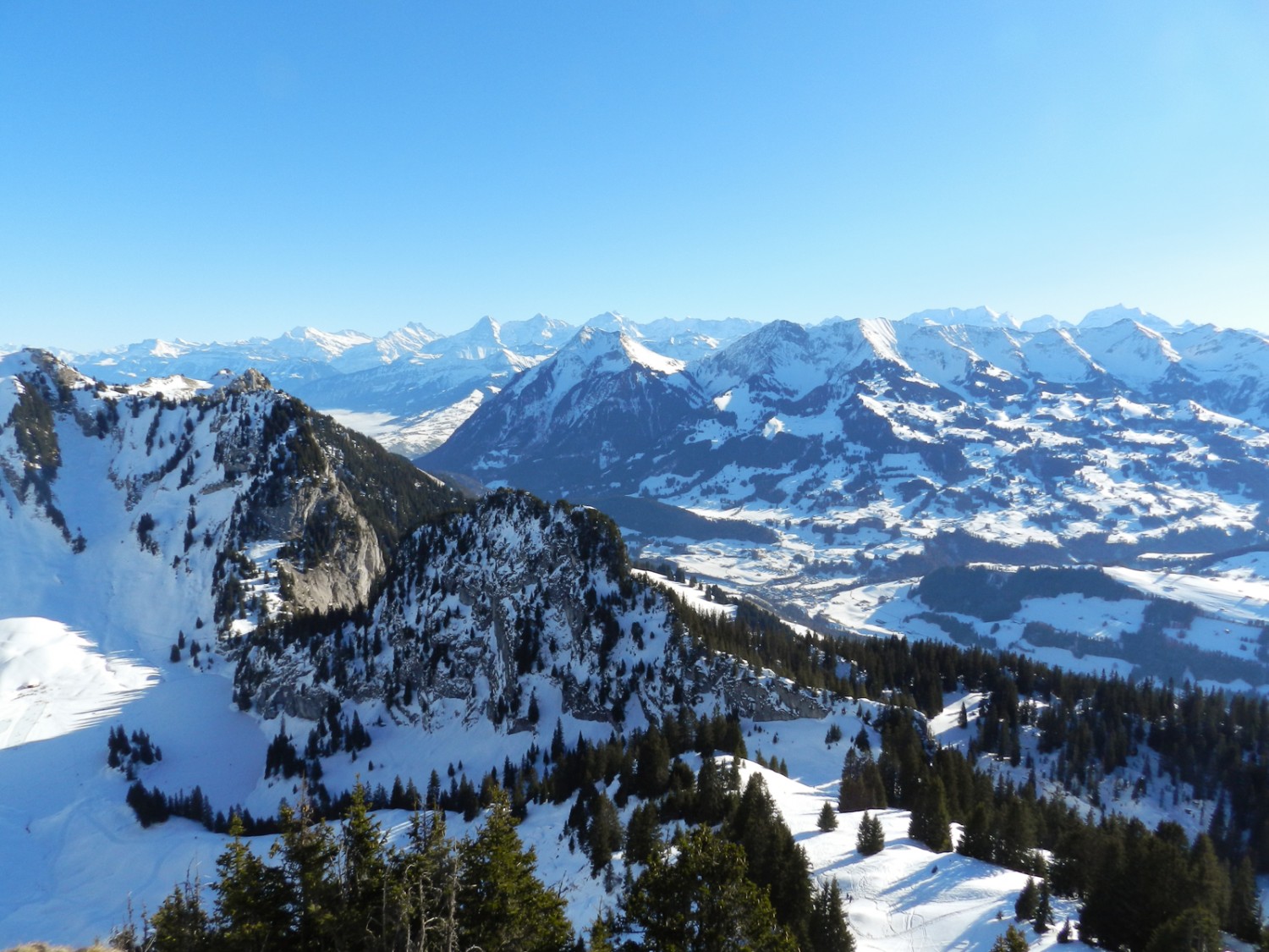 Depuis le Cheibehore, le regard plonge sur le Simmental.
Photo: Patricia Michaud
