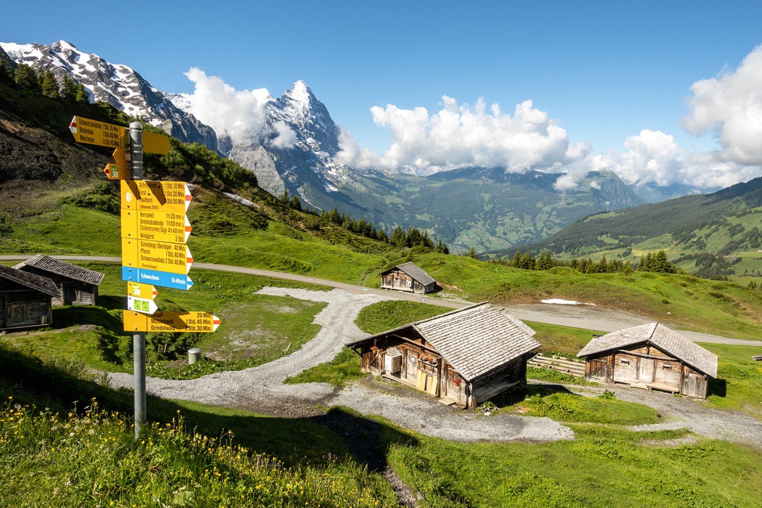 Aussicht von der Grossen Scheidegg Richtung Grindelwald und Eiger.