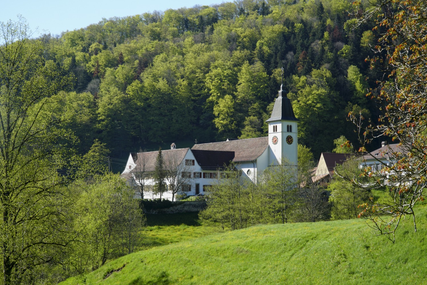 Im byzantinisch-orthodoxen Kloster Beinwil kann man auch übernachten. Bild: Mia Hofmann