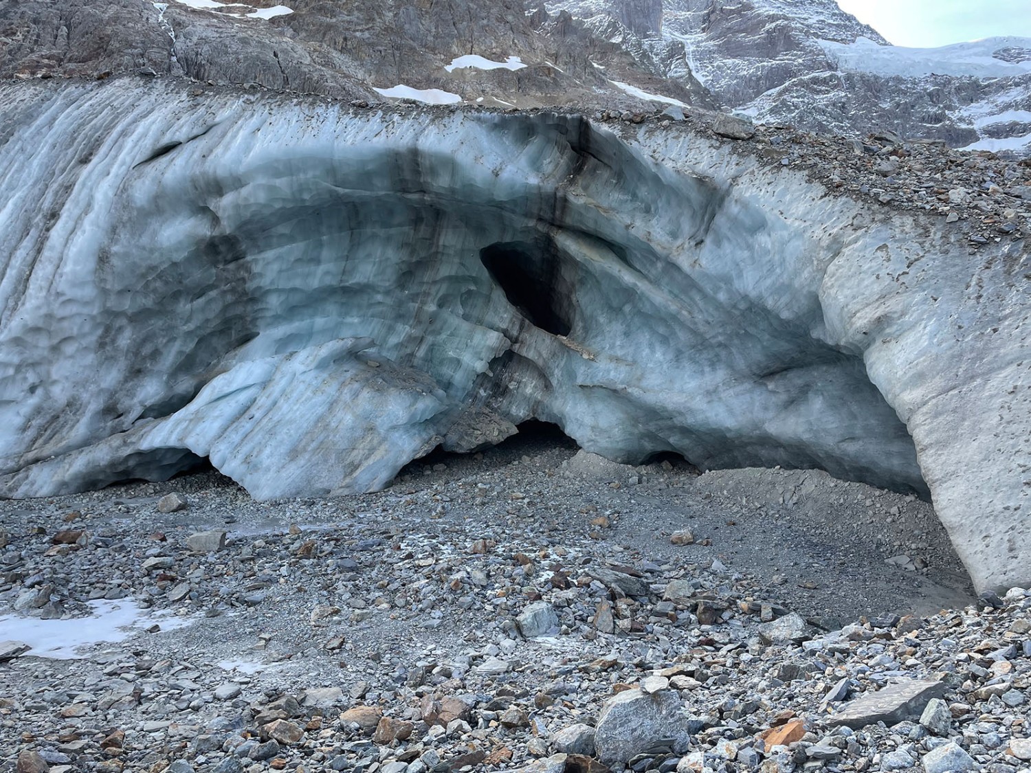 La porte du glacier du Breithorn. Photo: Rémy Kappeler