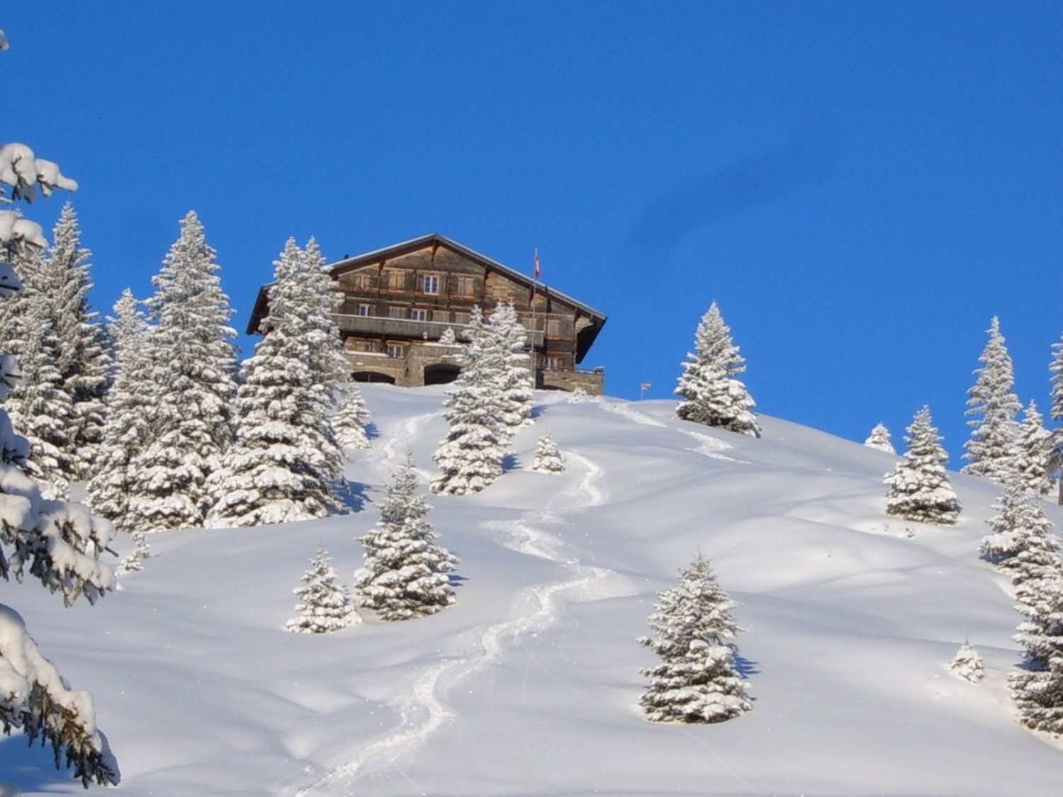 Oben wird eingekehrt: das Chalet du Soldat. 