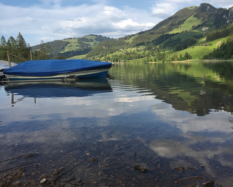 La randonnée se termine au Lac Noir - on s'y croit en vacances! Photos: Vera In-Albon 