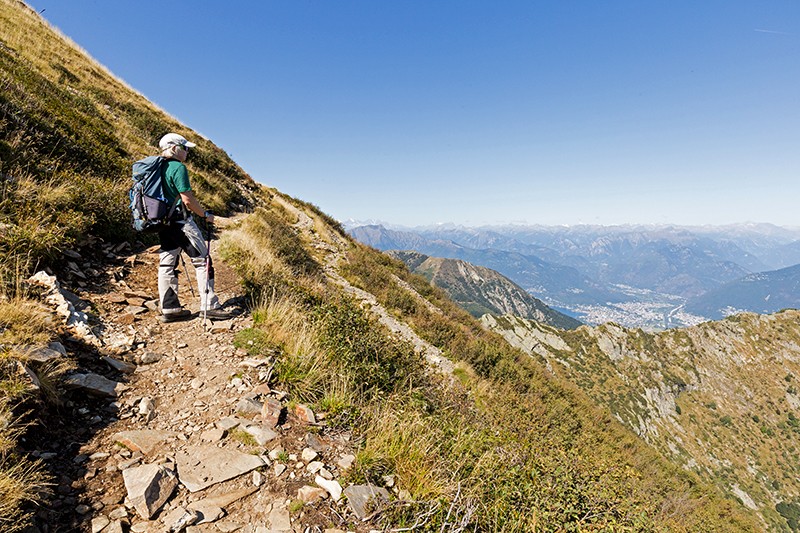 La vue au début du parcours: la montée sur le Monte Tamaro. Photos: Daniel Fleuti