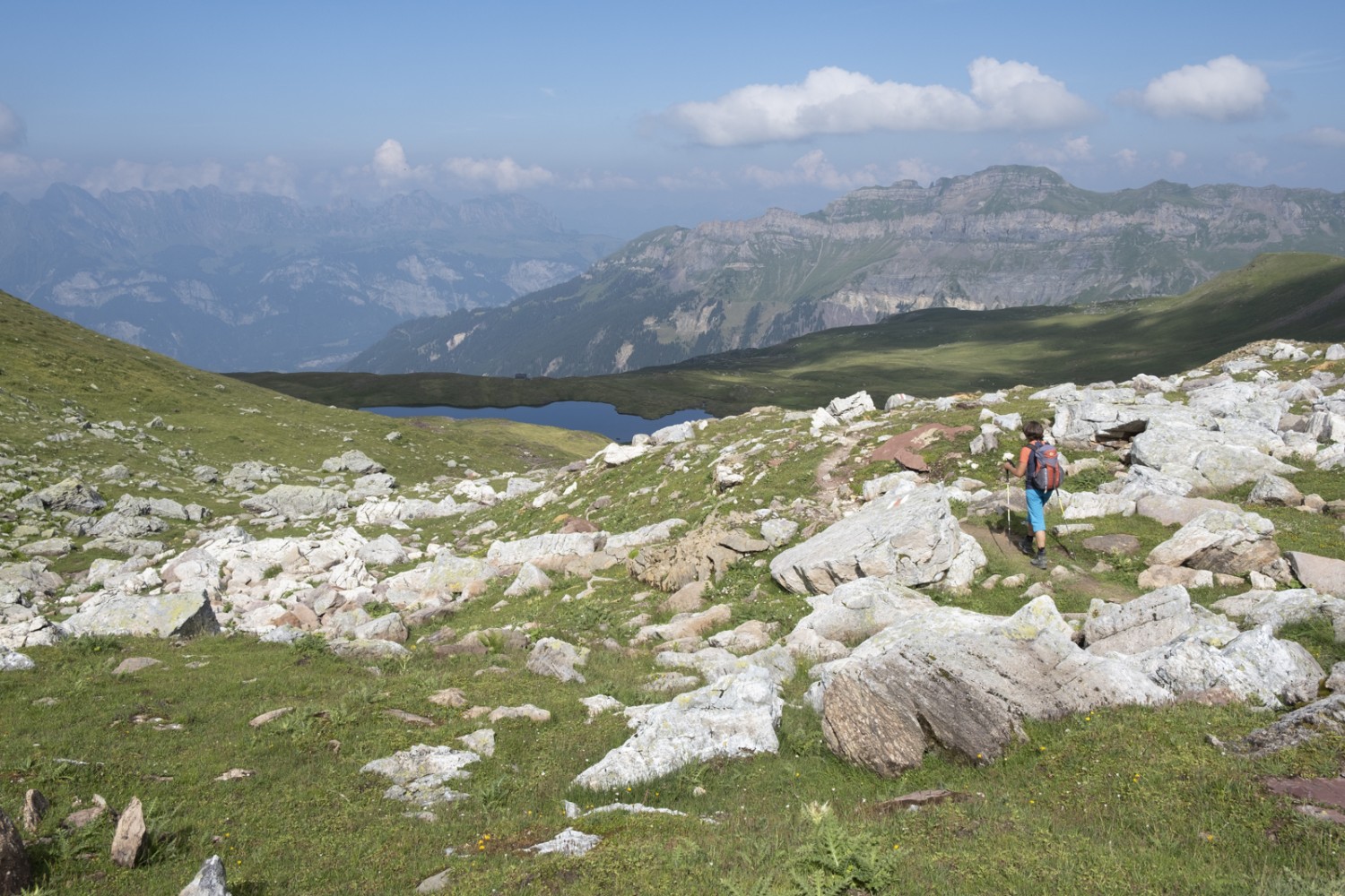 Arrivée imminente: peu avant la Spitzmeilenhütte, le chemin passe à côté du lac Madseeli. Photo: Markus Ruff