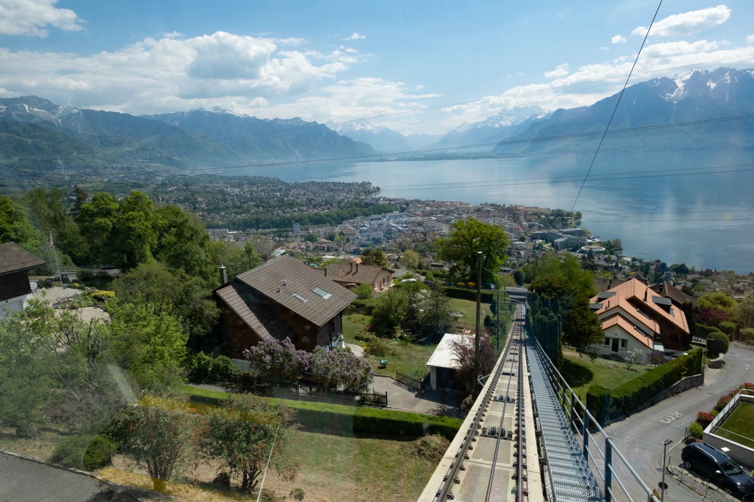 Le funiculaire vous emmène confortablement à Vevey.