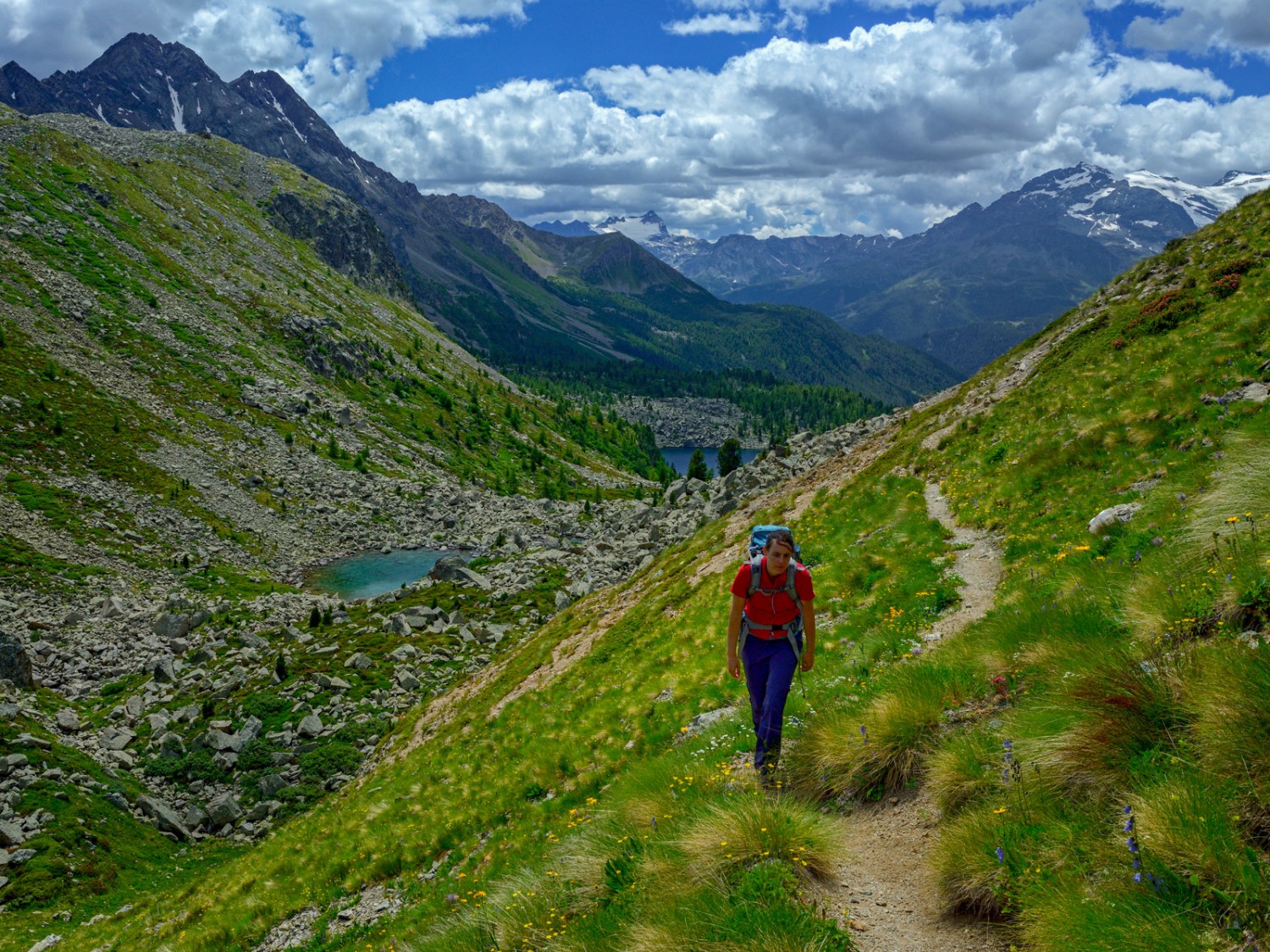 La montée vers le col n’est pas particulièrement raide. Photo: natur-welten.ch