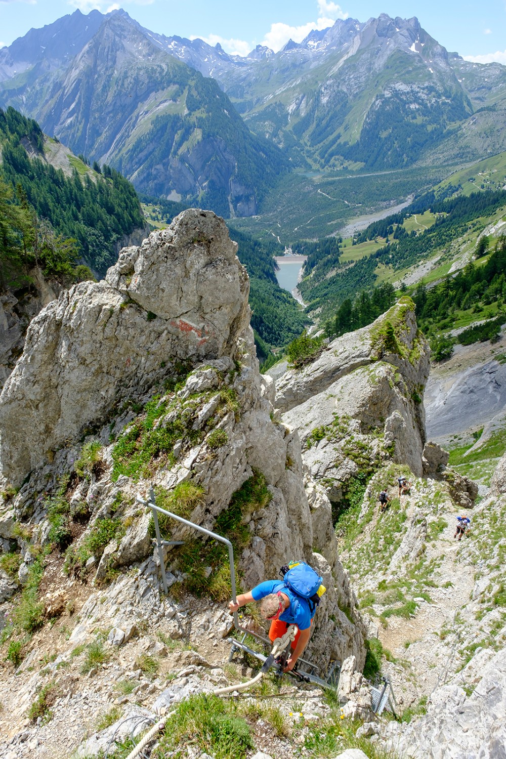 Le Poteu des Etales, passage-clé de la descente vers Derborence.