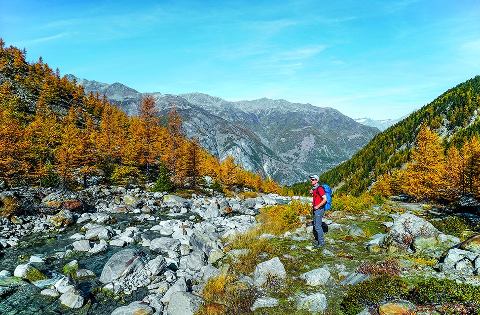 Couleurs automnales dans la montée vers la porte du glacier.
Photos: Fredy Joss