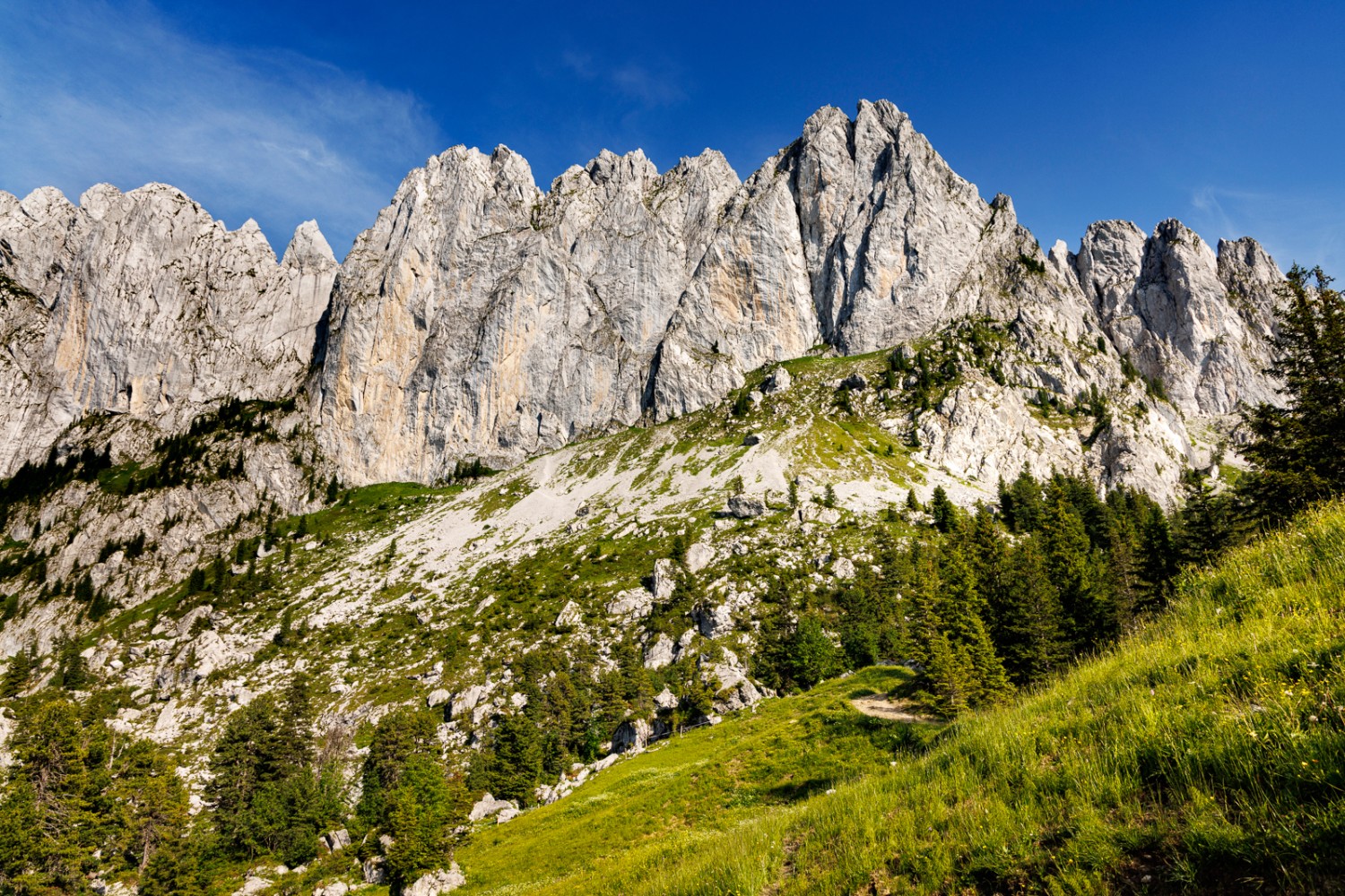 Inhospitalières mais attachantes: les Gastlosen, un paradis pour les randonneurs et les grimpeurs. Photo: Severin Nowacki