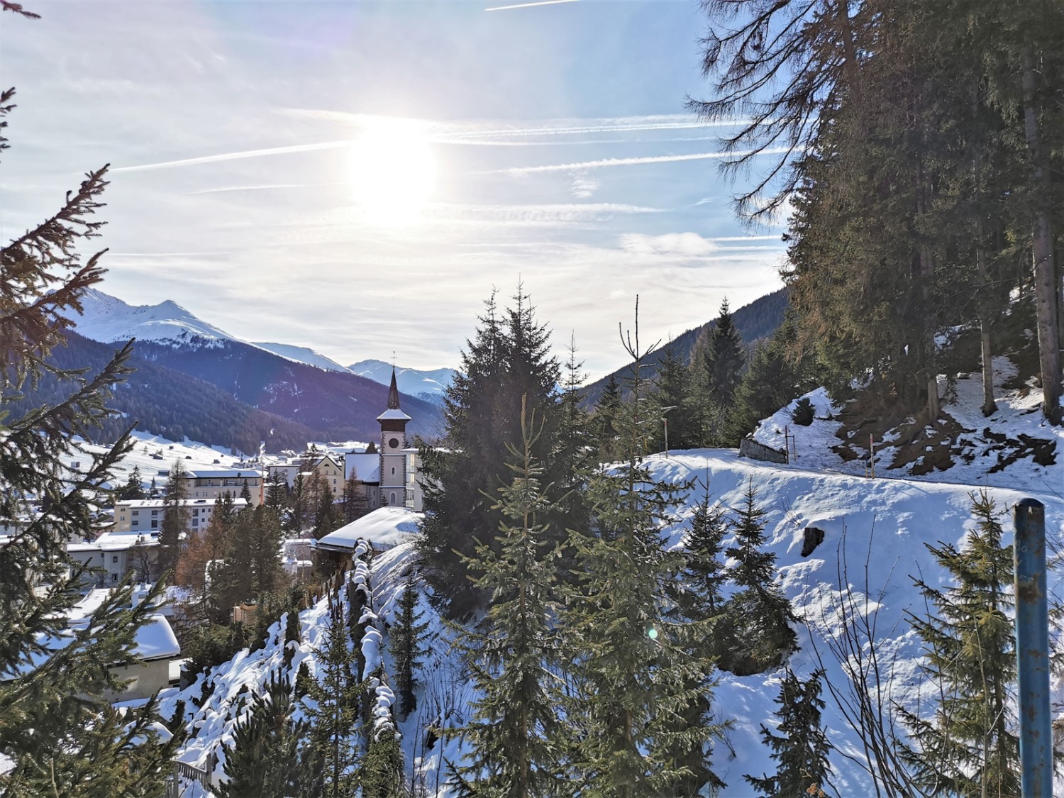 La Hohe Promenade prend fin au-dessus de Davos Platz. Photo: Andreas Staeger