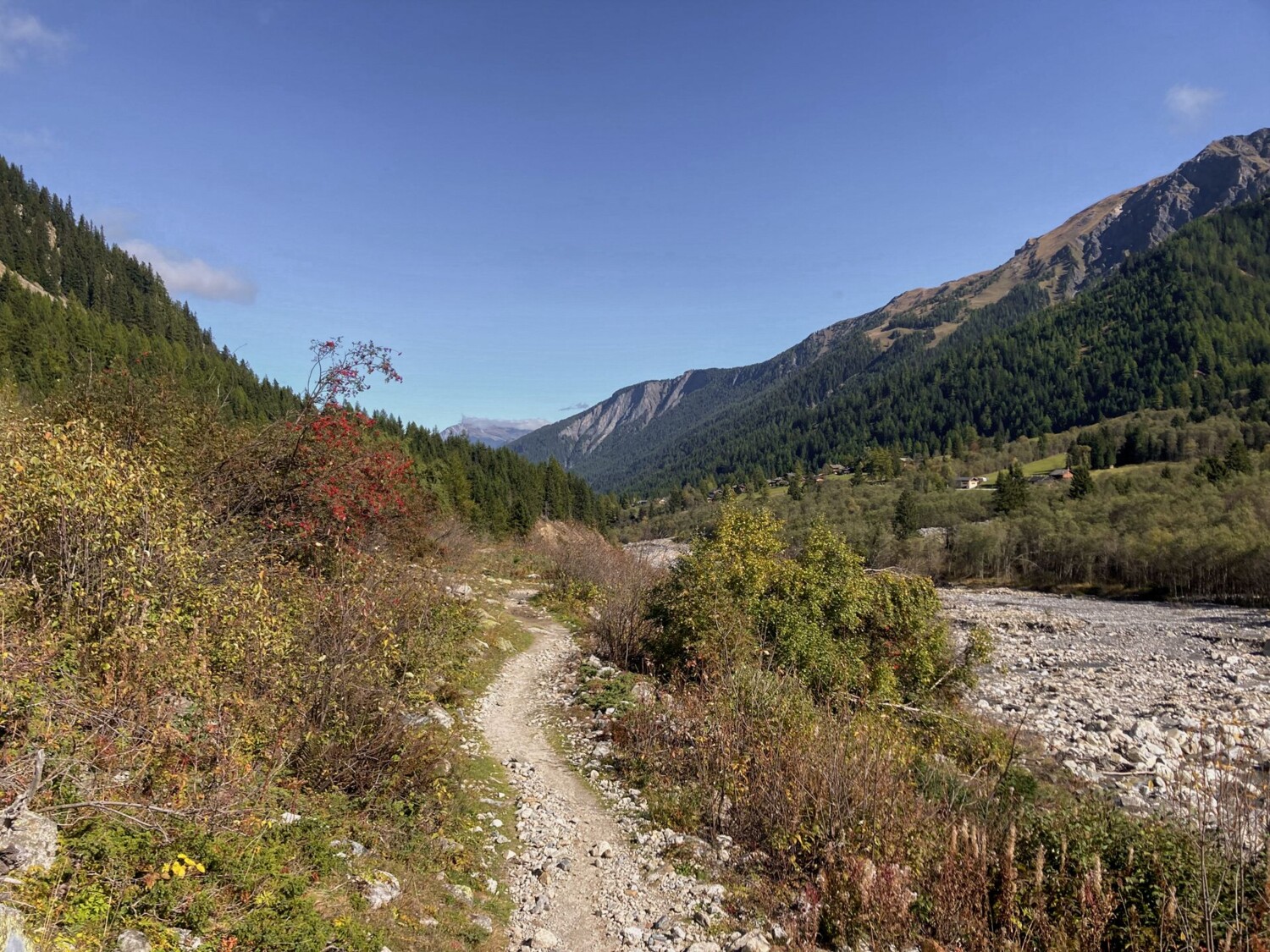 Le Val Ferret, une vallée sauvage formée par des glaciers.