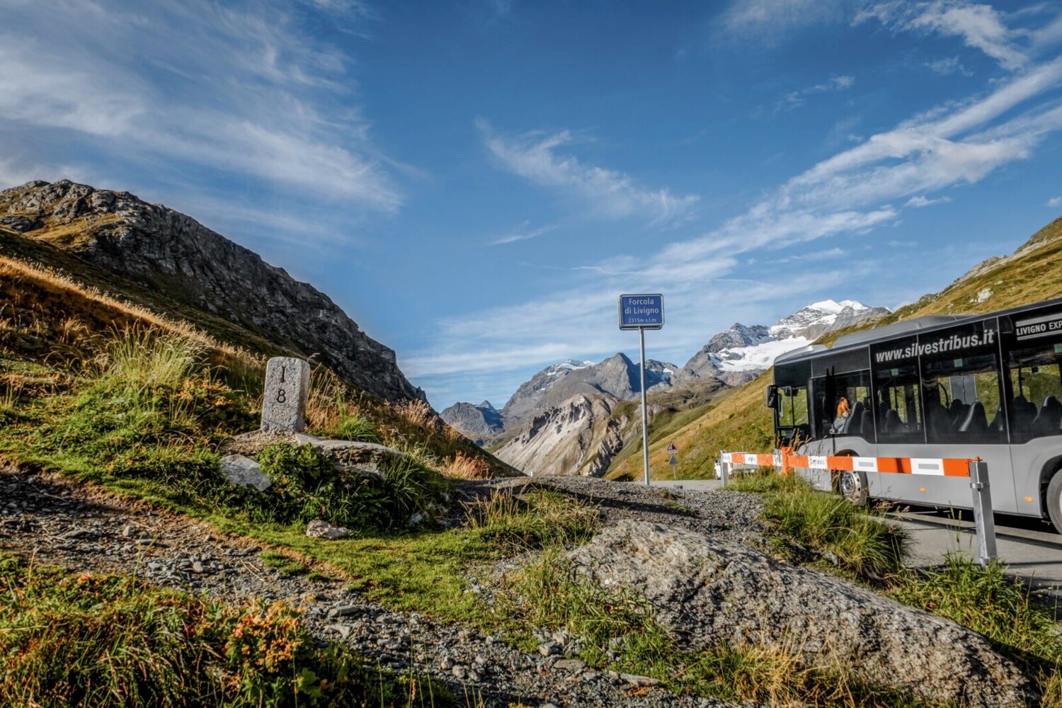 Die Wanderung beginnt auf dem Forcola di Livigno.