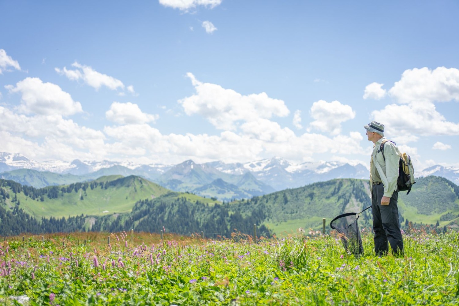 Sur un haut plateau avec vue au loin