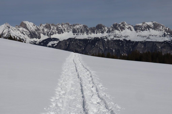 Auf der Aussichtsterrasse hoch über Flums