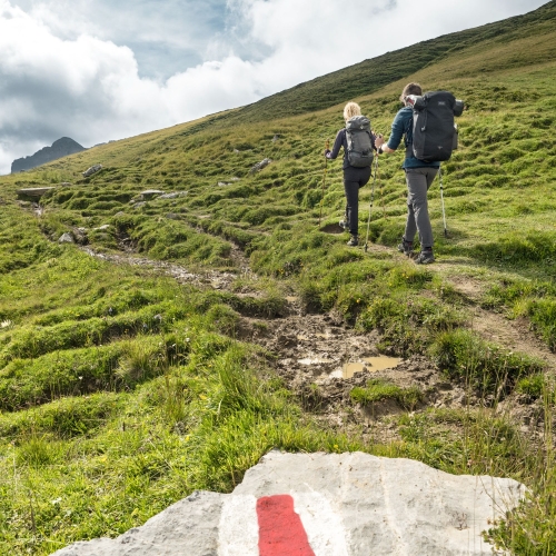 marquage-peint_ chemin-de-randonnée-de-montagne_région-Tannensee