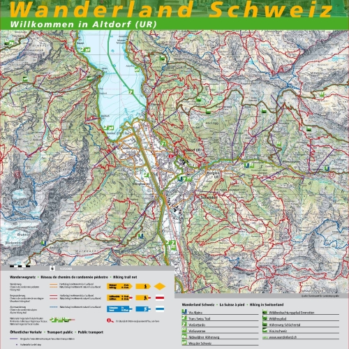 Exemple de panneau d'information Suisse à pied