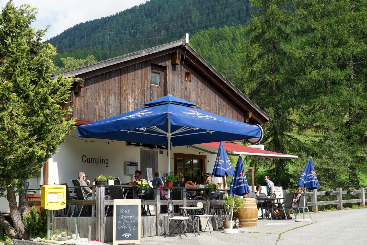 Die Wanderung startet beim Camping Brigga in Ritzingen.