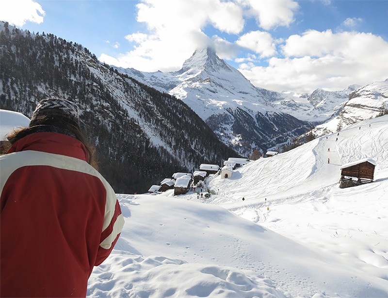 Depuis Findeln aussi, une belle vue sur le Cervin. Photo: Vera In-Albon