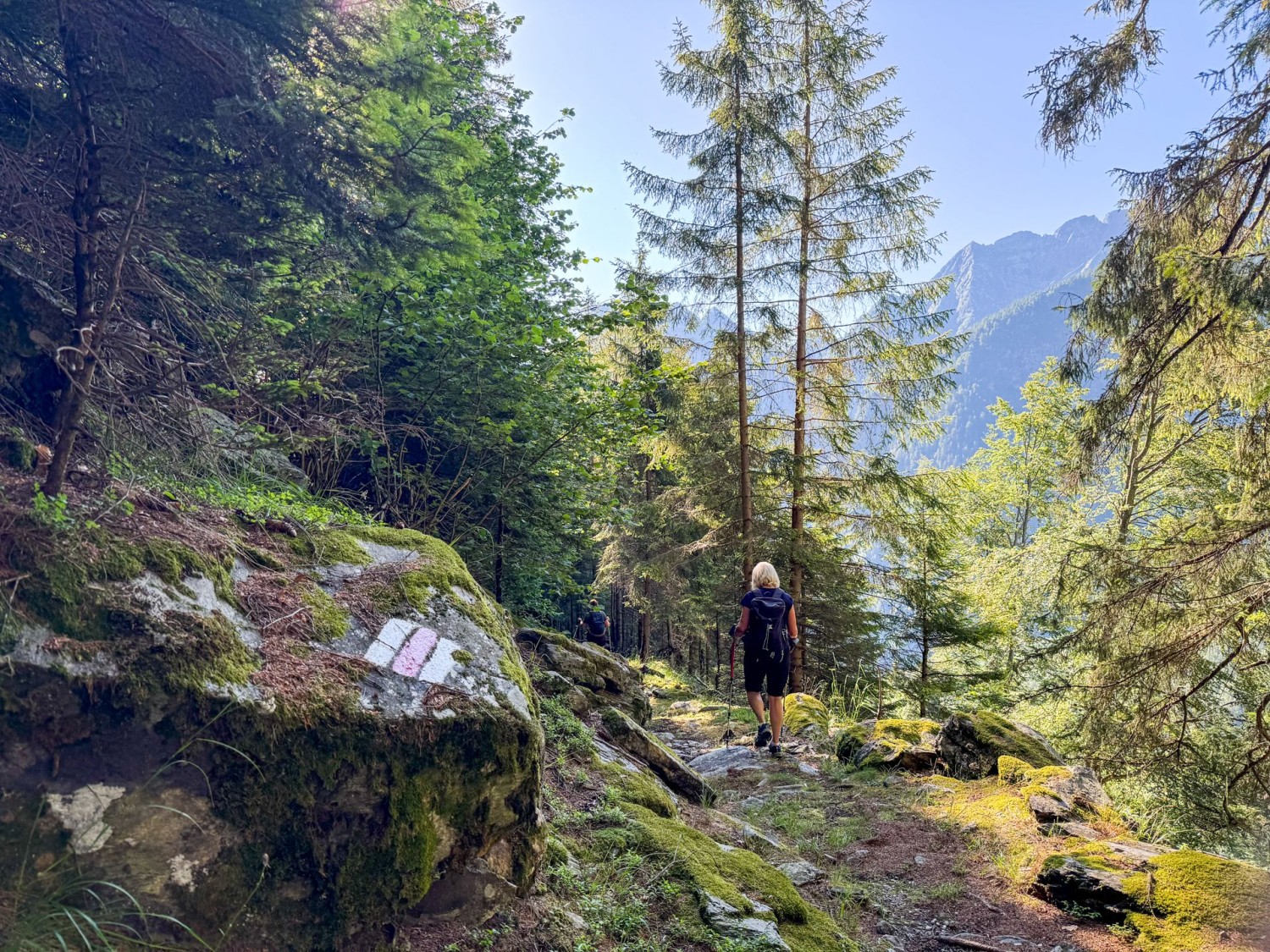 Die Wanderung ist weiss-rot-weiss markiert.