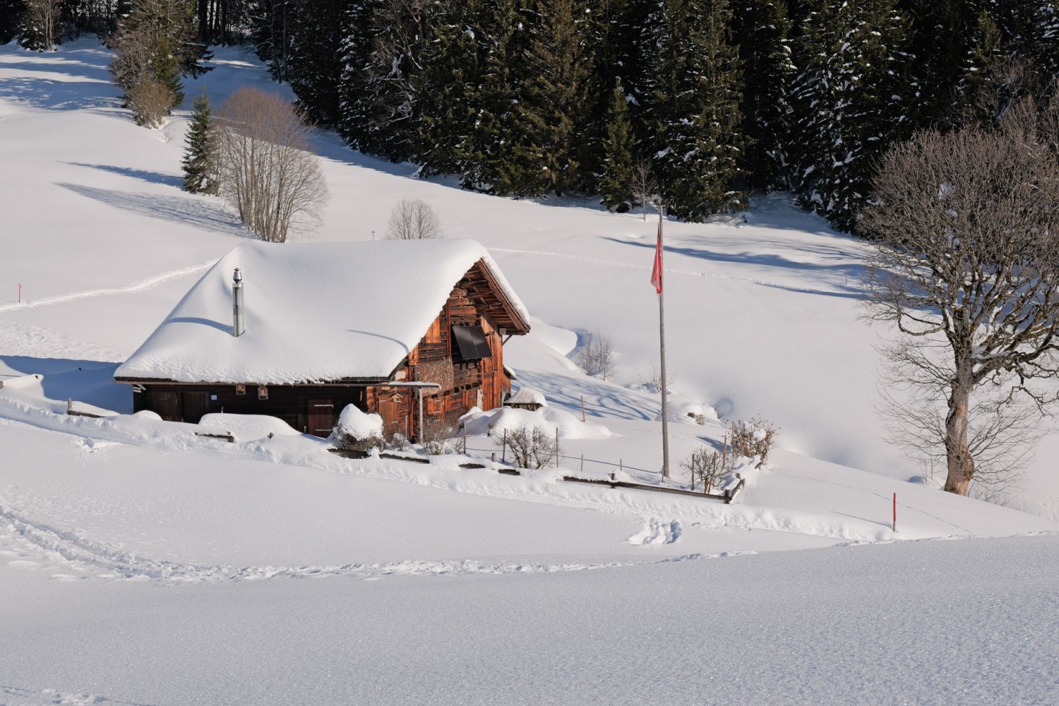 Bauernhaus bei Engisböden.