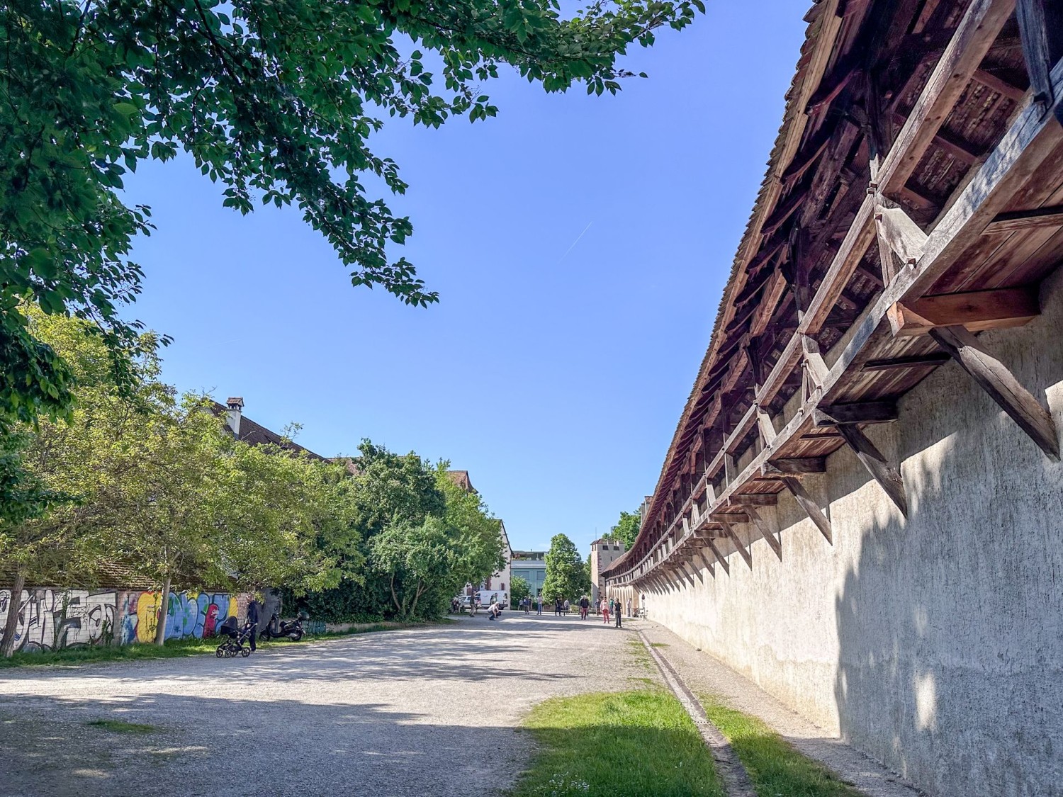 Il muro di cinta della città nel Dalbenloch sul Letziplatz.